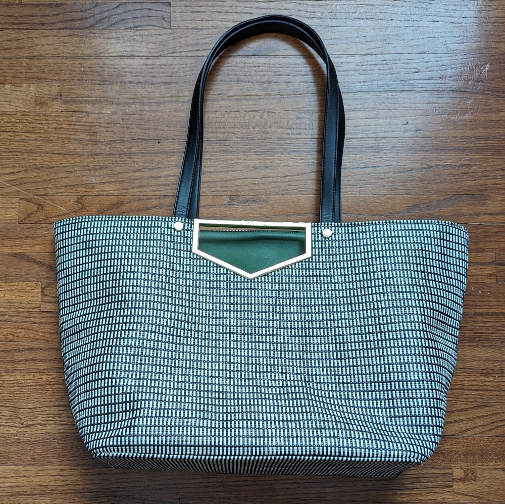 Calvin Klein | Raffia Cut Out Hardware Tote